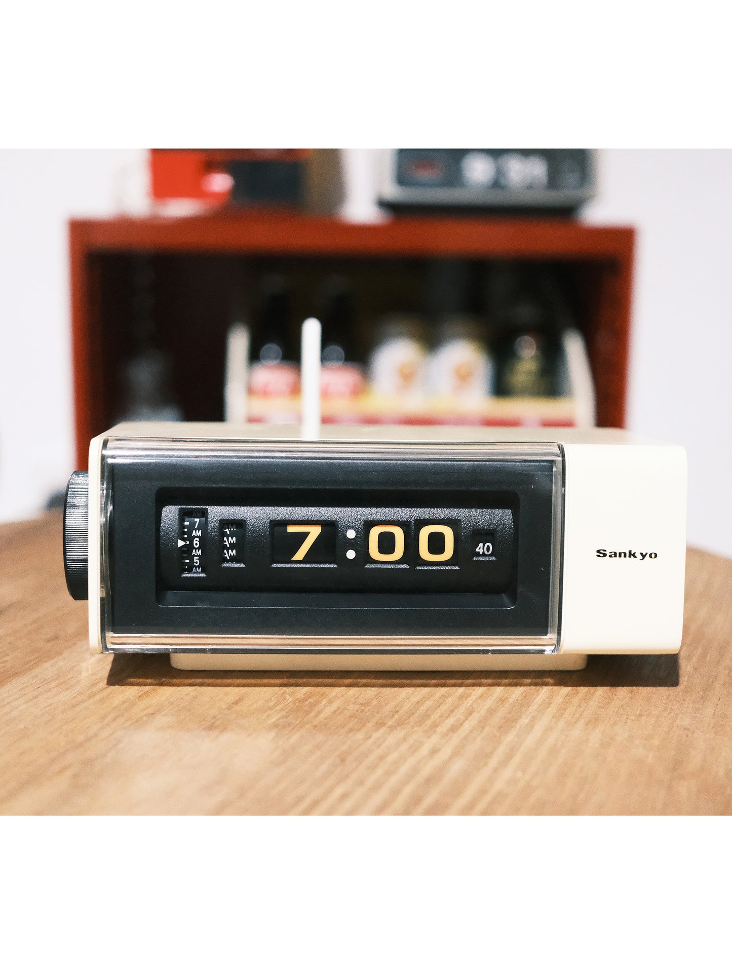 日本制 70s Sankyo 三協精機 DT-162 Digital Alarm Flip Clock 翻頁鐘 白色