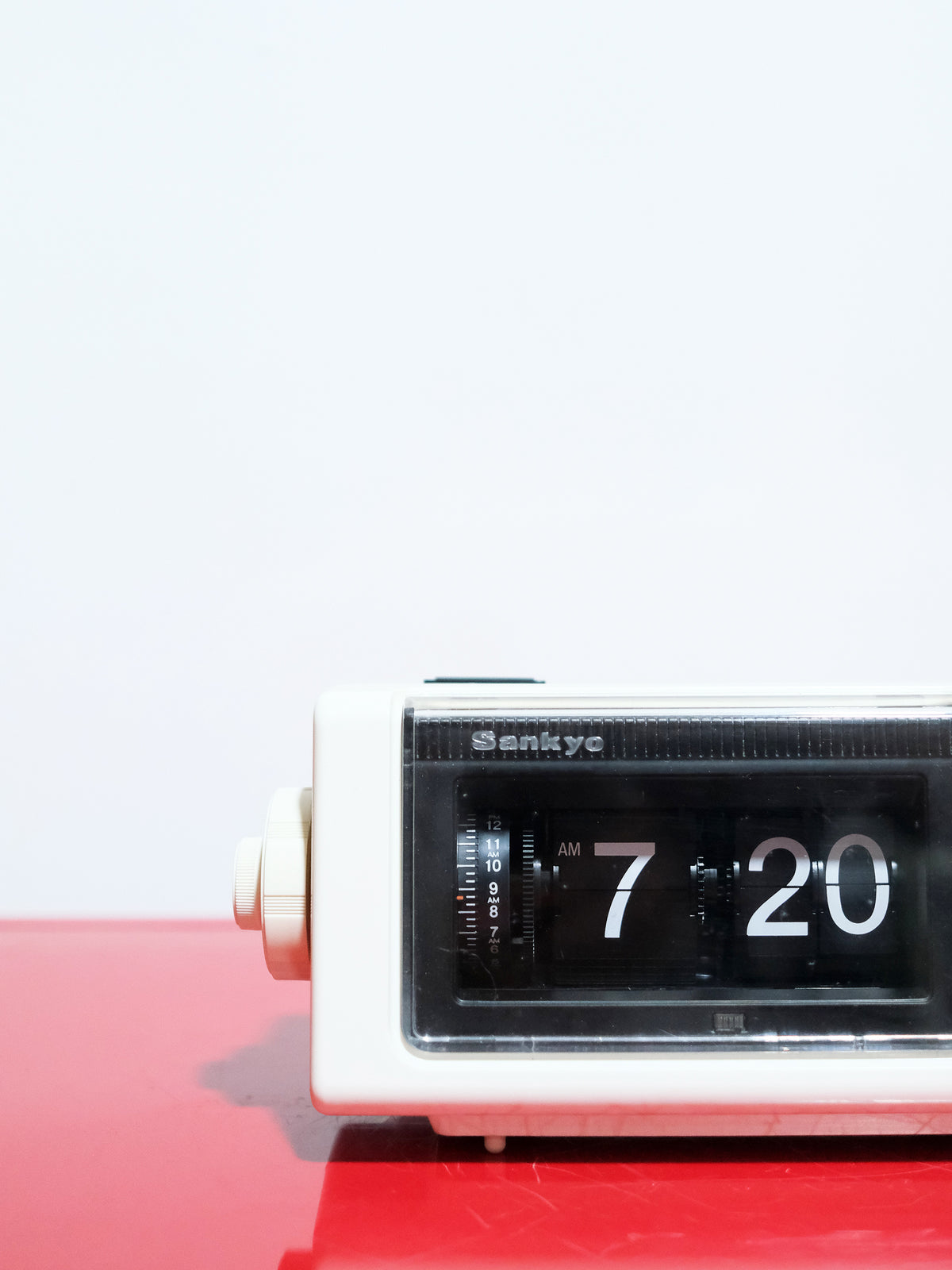 日本制 Sankyo 三協精機 L101Z 白色 Digital Flip Clock 翻頁鐘