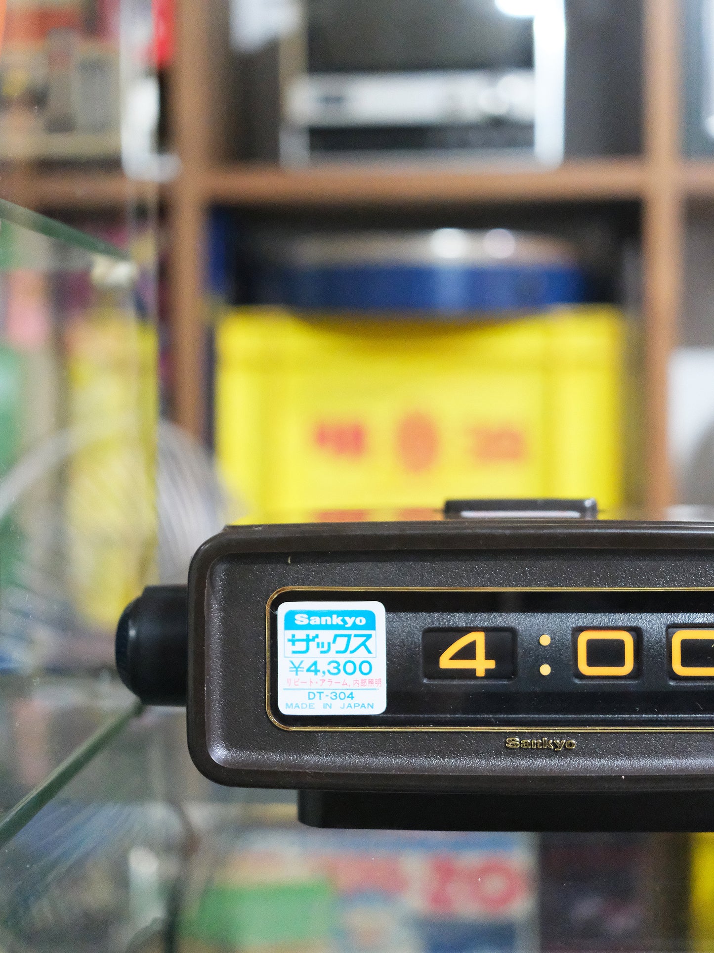 全新品 Sankyo DT-304 Digital Flip Clock 木紋 翻頁鐘 有盒
