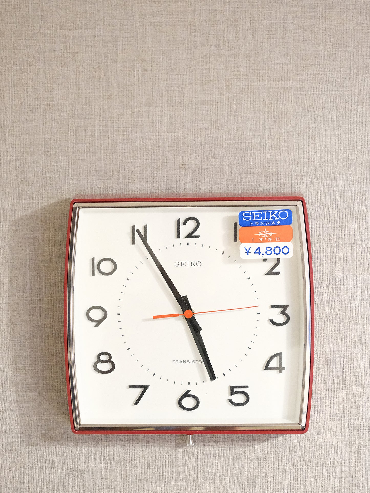 日本 Seiko 精工 TTX-632 Transistor 紅色 掛牆 石英鐘 掛鐘 Clock