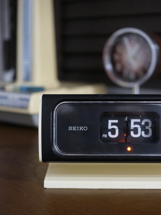 日本制 昭和 70's Seiko 精工 DP632 Digital Alarm Flip Clock 白色 翻頁鐘 鬧鐘