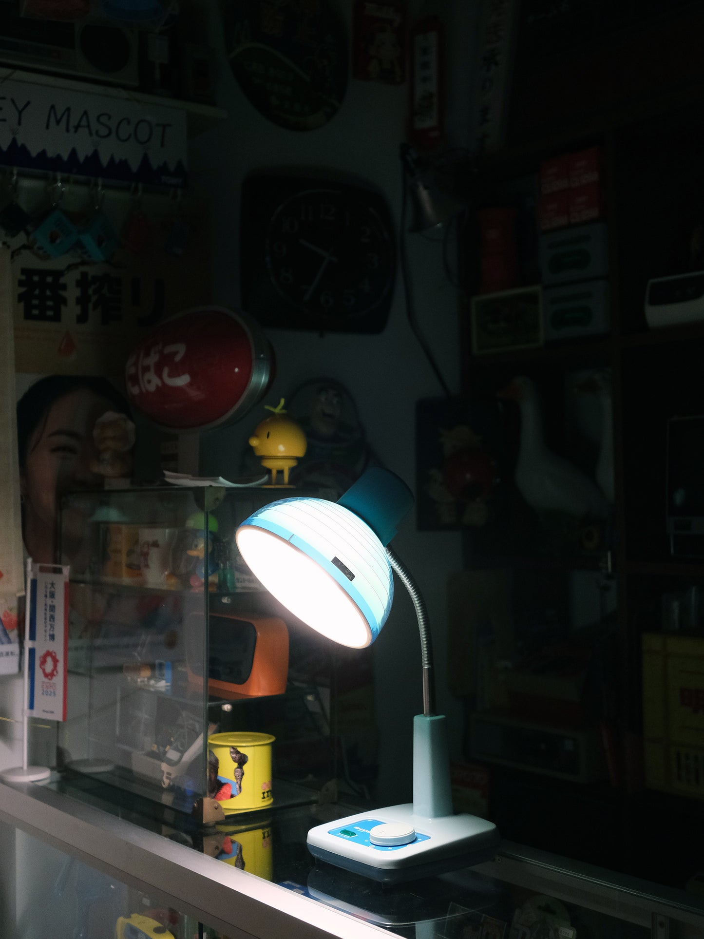 日本制 Sharp 聲寶 LS-930 Green Lamp 粉藍色 白熱 擡燈