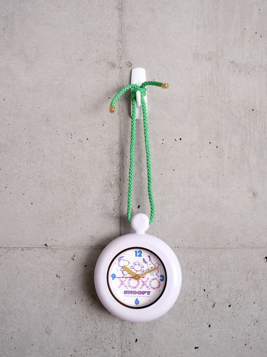 全新品 SNOOPY XOXO 白色 掛牆 浴室 風呂用 時鐘