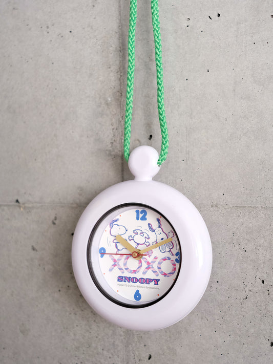 全新品 SNOOPY XOXO 白色 掛牆 浴室 風呂用 時鐘