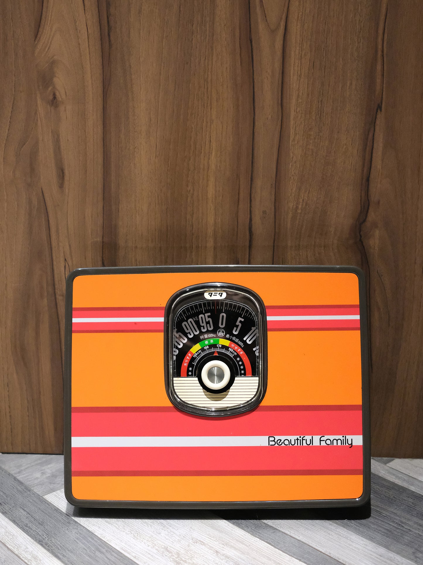 全新品 TANITA タニタ 燈紅色 橫條圖案 家庭用 體重磅