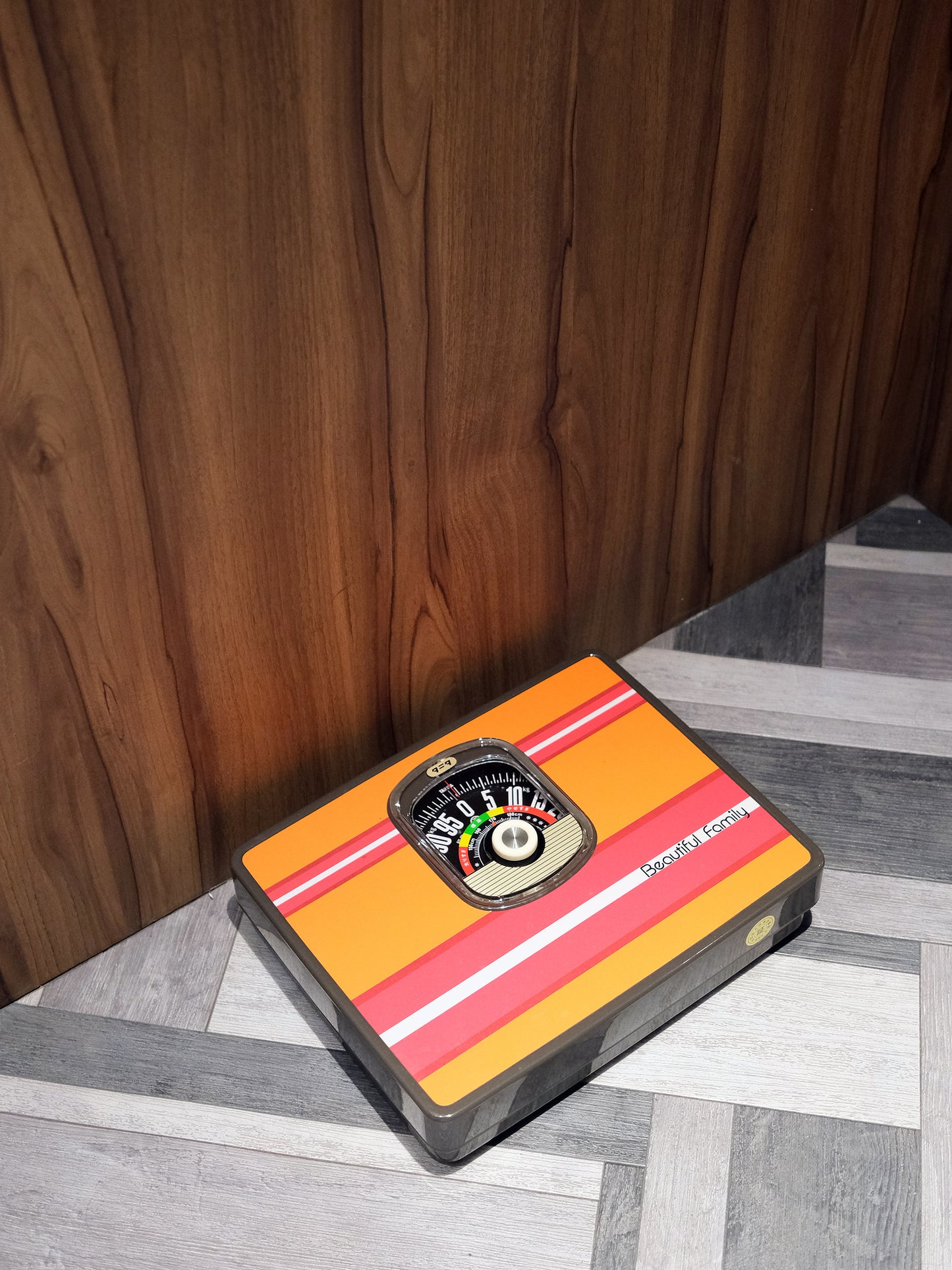 全新品 TANITA タニタ 燈紅色 橫條圖案 家庭用 體重磅