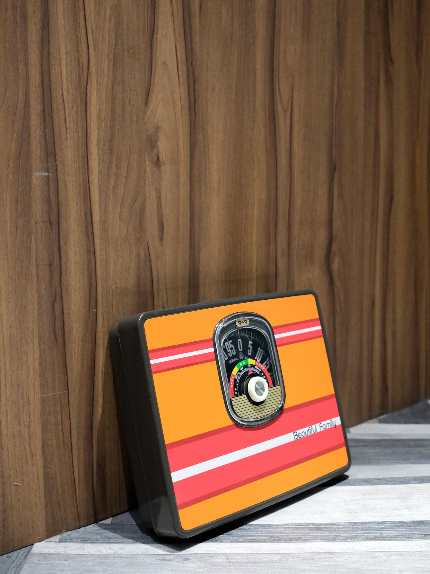 全新品 TANITA タニタ 燈紅色 橫條圖案 家庭用 體重磅