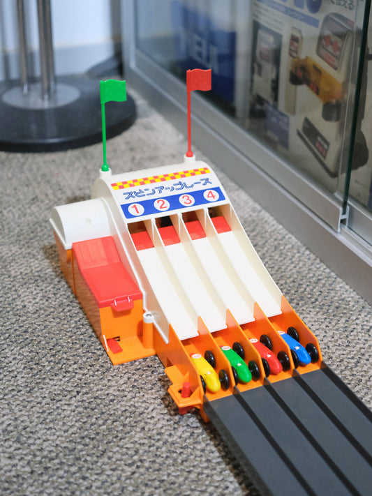日本 1970’s TOMY 舊玩具 旋轉大迴旋 軌道賽車 遊戲