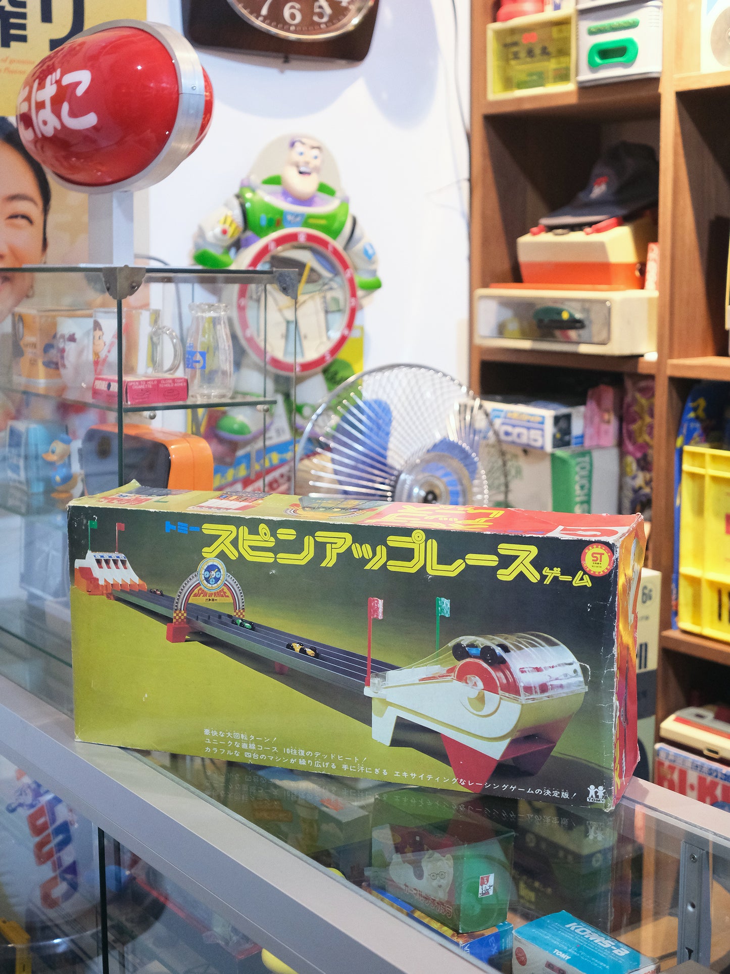 日本 1970’s TOMY 舊玩具 旋轉大迴旋 軌道賽車 遊戲