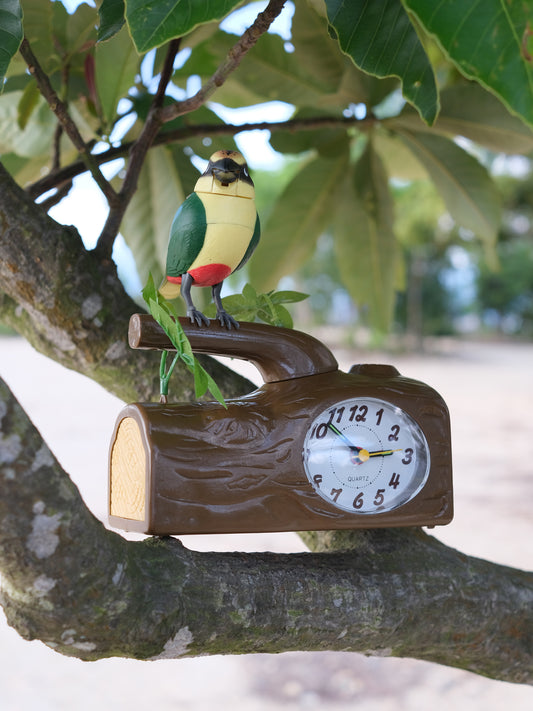 全新品 80s Lovely Bird Quartz Alarm Clock 魔音雀 鬧鐘