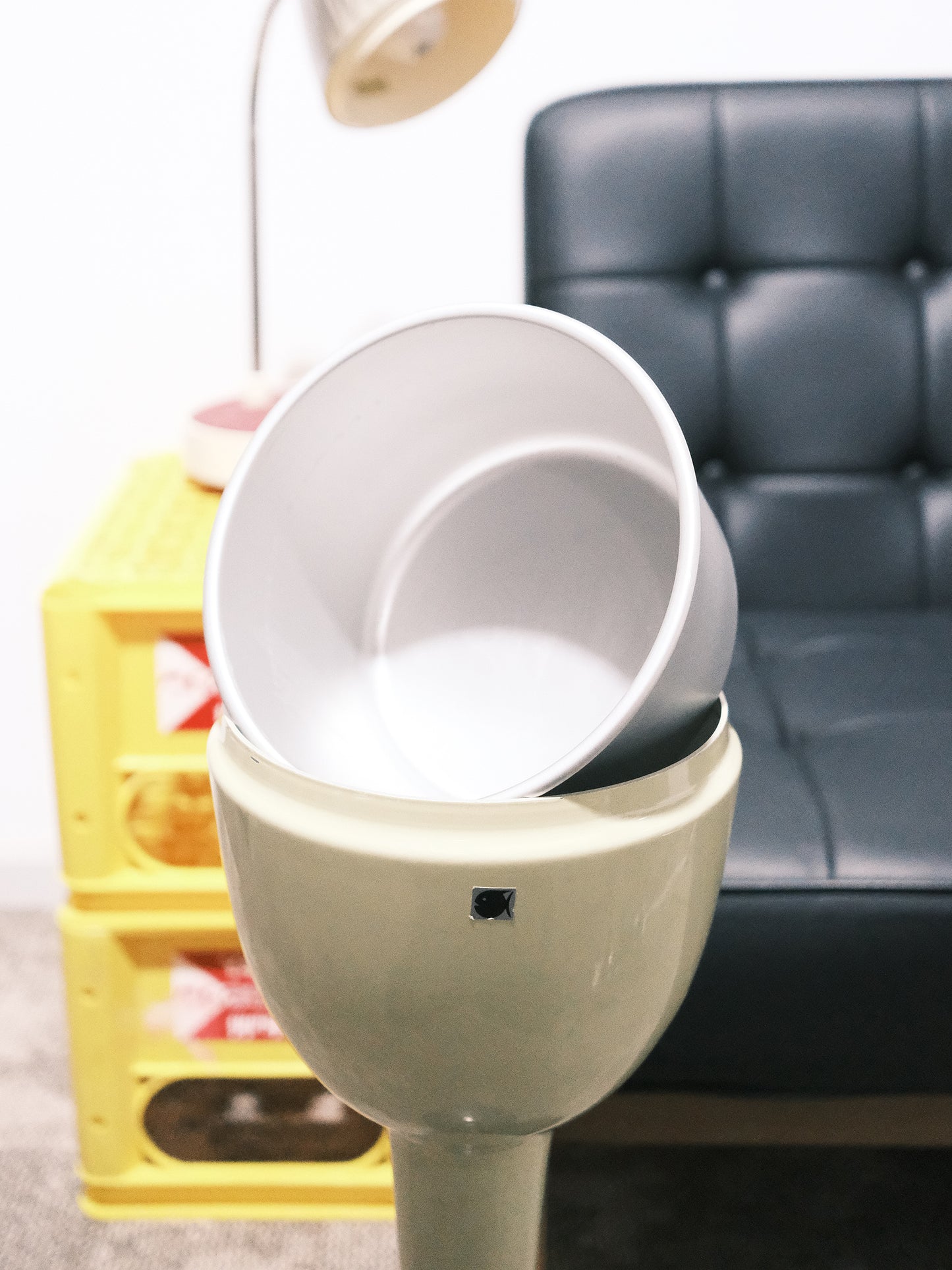 全新品 日本 昭和年代 鐵製 喫茶店 坐地 立式煙灰缸 Ashtray
