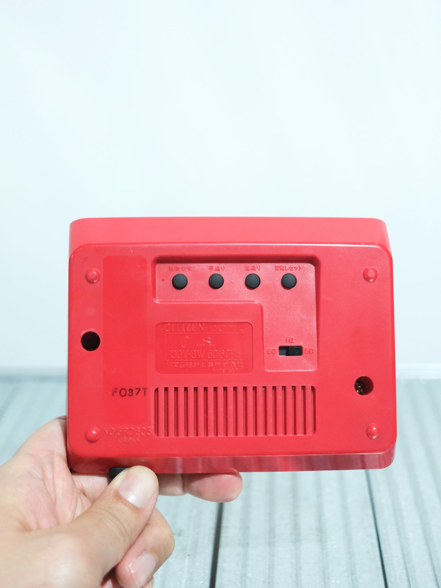 日本制 昭和 Citizen 星辰 5RD605 Digital Alarm Clock 紅色 電子 鬧鐘 時計
