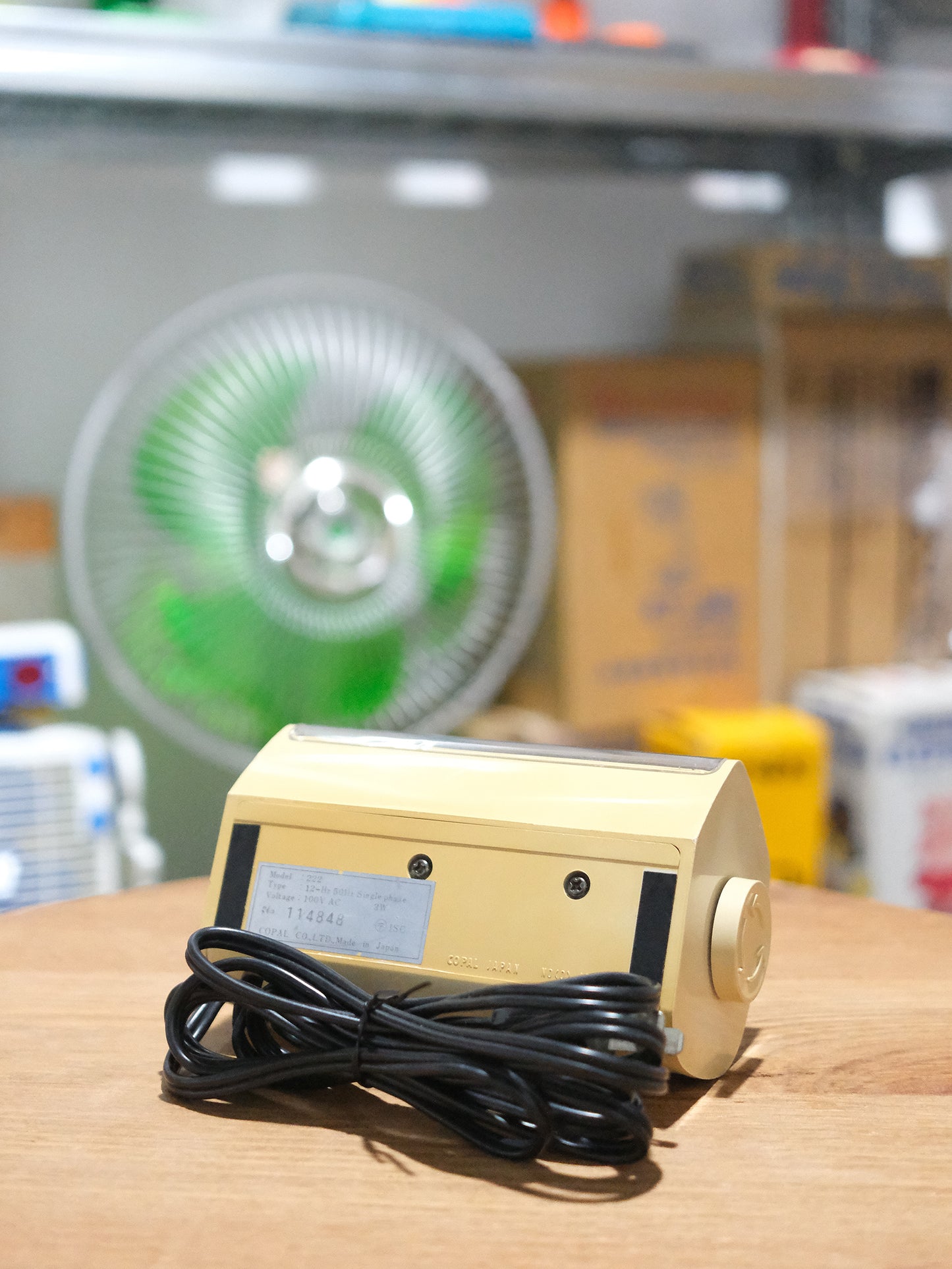 日本制 70s Copal 222 Digital Flip Clock 小巧 米色 翻頁鐘