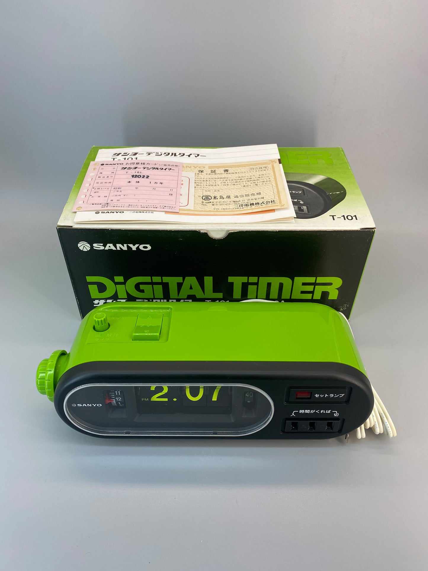 日本制 70s Sanyo T-101 Digital Timer Flip Clock 翻頁鐘 有盒