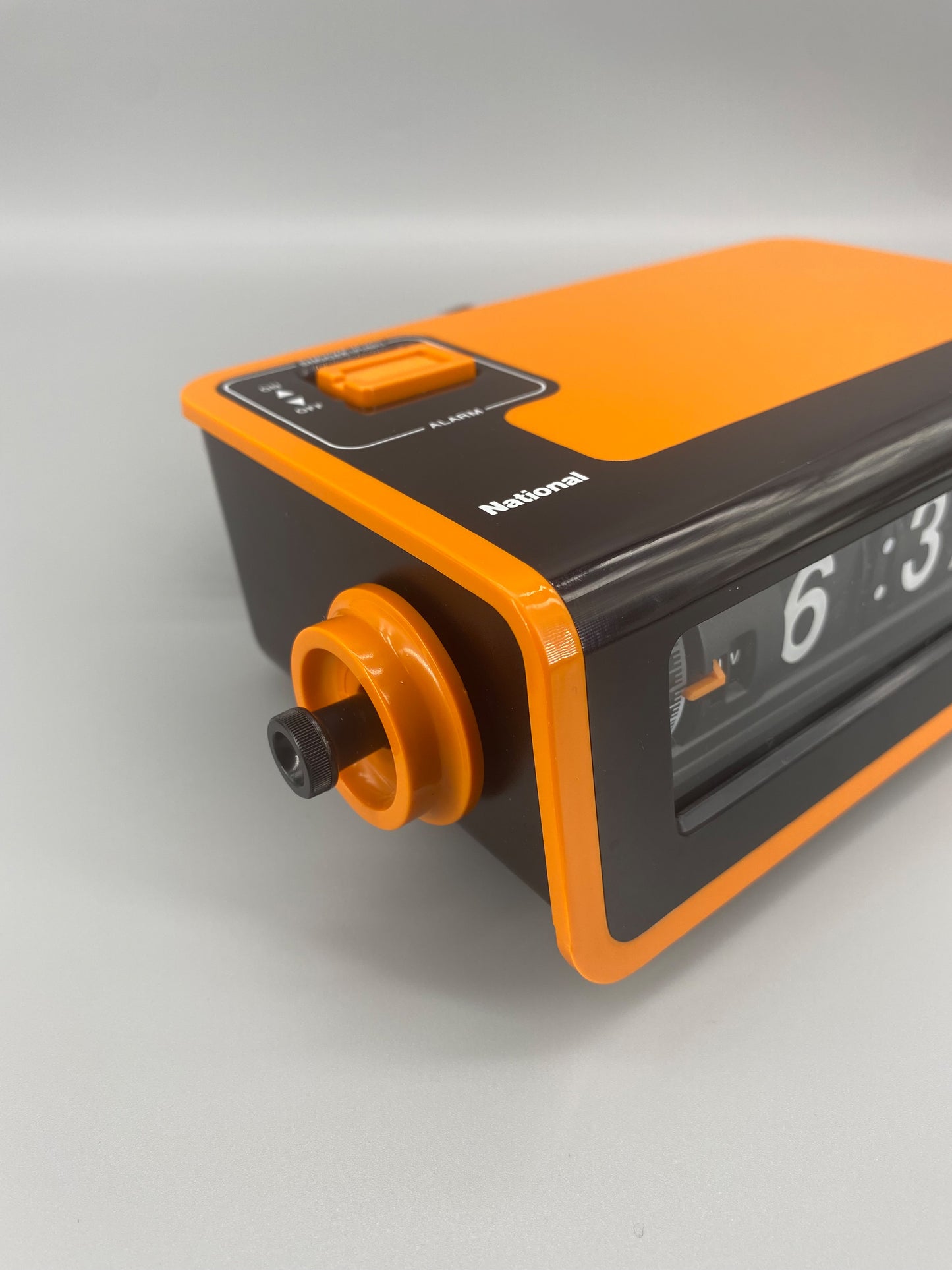 日本制 70s National TG02 Alarm Flip Clock 翻頁鐘 橙色 有盒