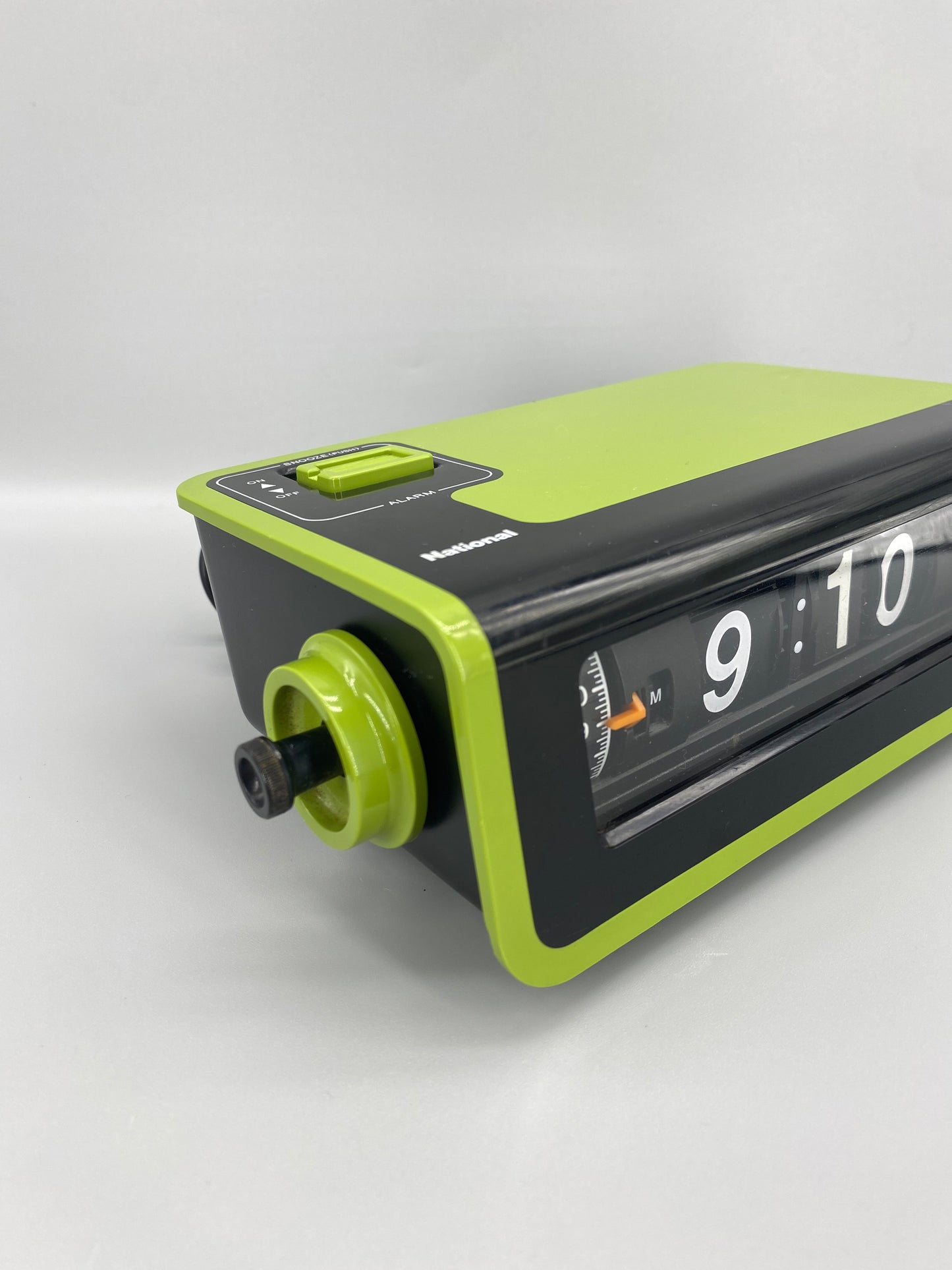 日本制 70s National TG02 Alarm Flip Clock 翻頁鐘 綠色