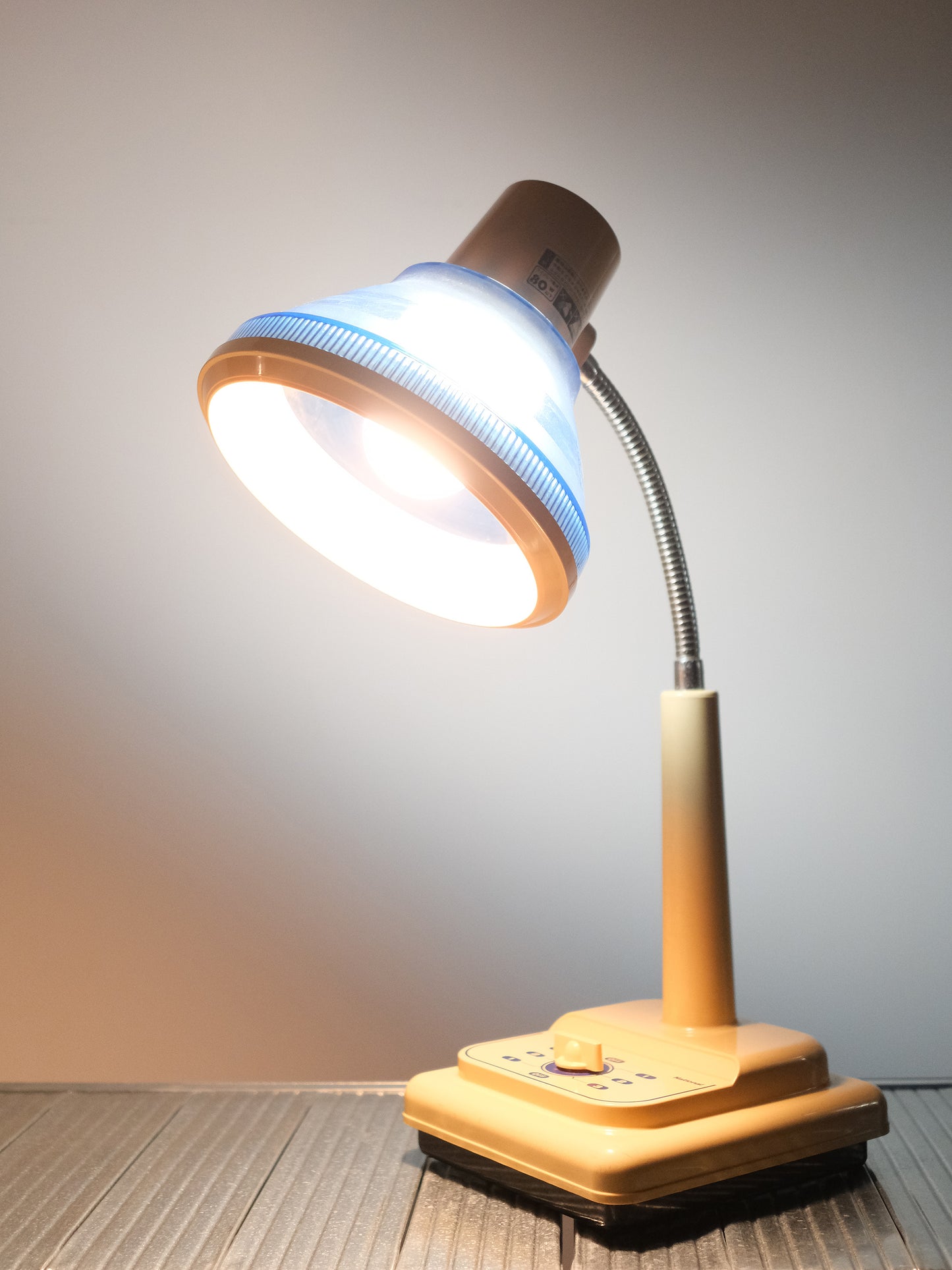 日本制 昭和 National LB-857-B 旋鈕式 白熱 三段光 擡燈 Table Light Lamp