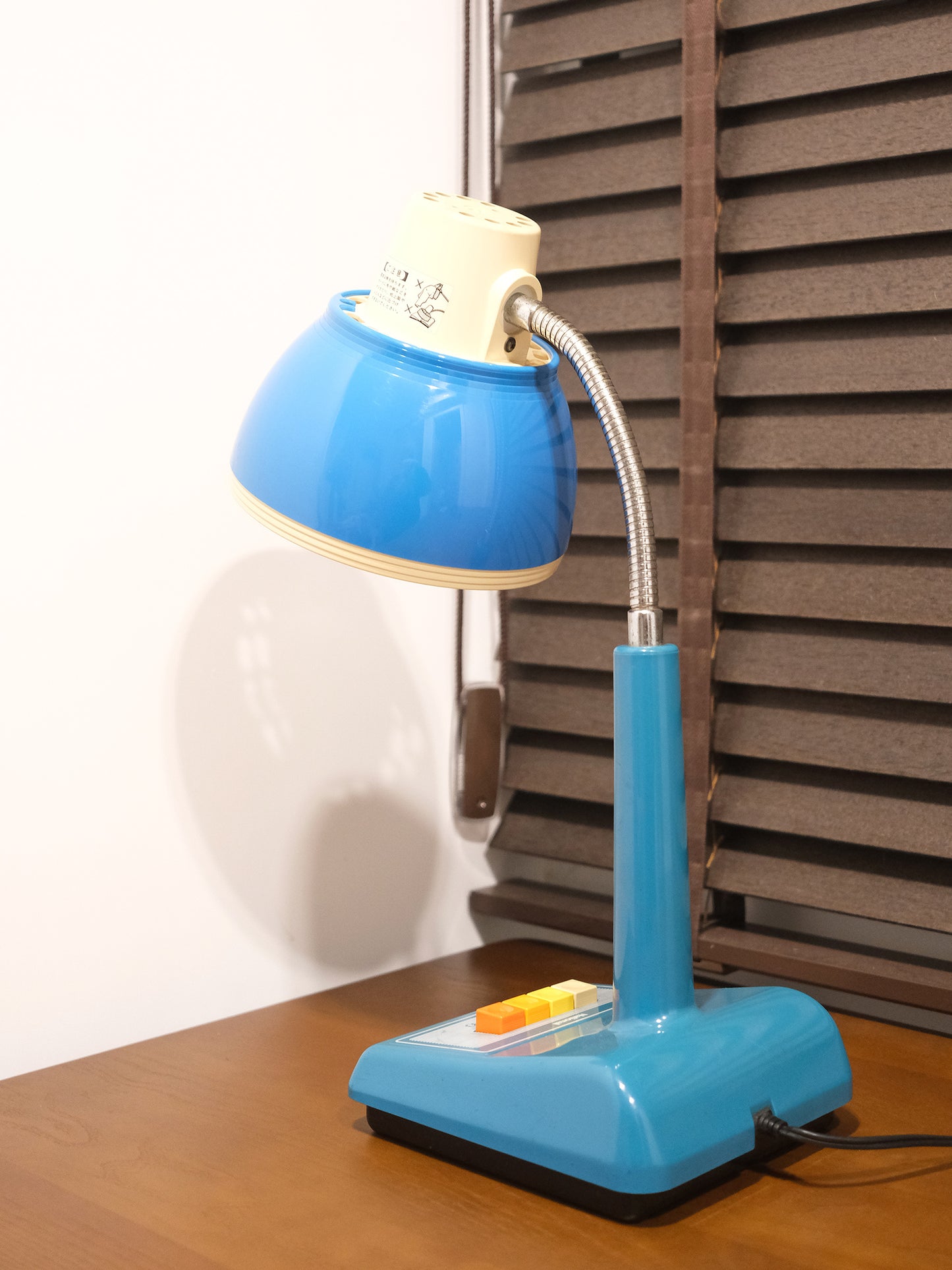 日本制 昭和 National LB-618 按鈕式 白熱 藍色 擡燈 Table Light Lamp
