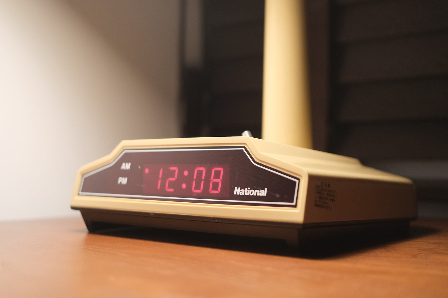 日本制 松下電器 National LB-601 米色 白熱 電子閙鐘 擡燈 Alarm Clock Lamp