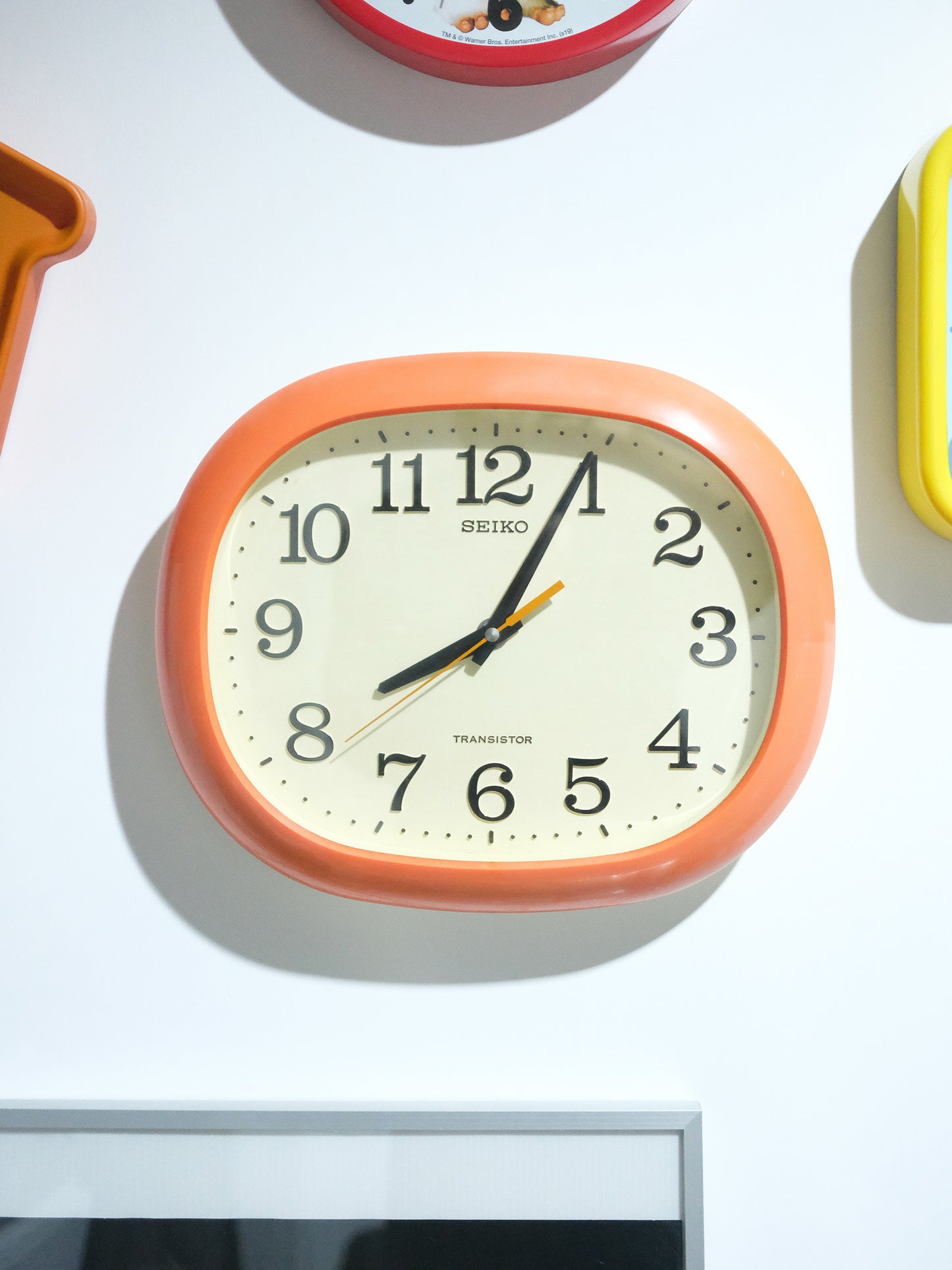 日本制 昭和 70s Seiko 精工 橢圓 掛牆 石英鐘 Quartz Transistor Clock