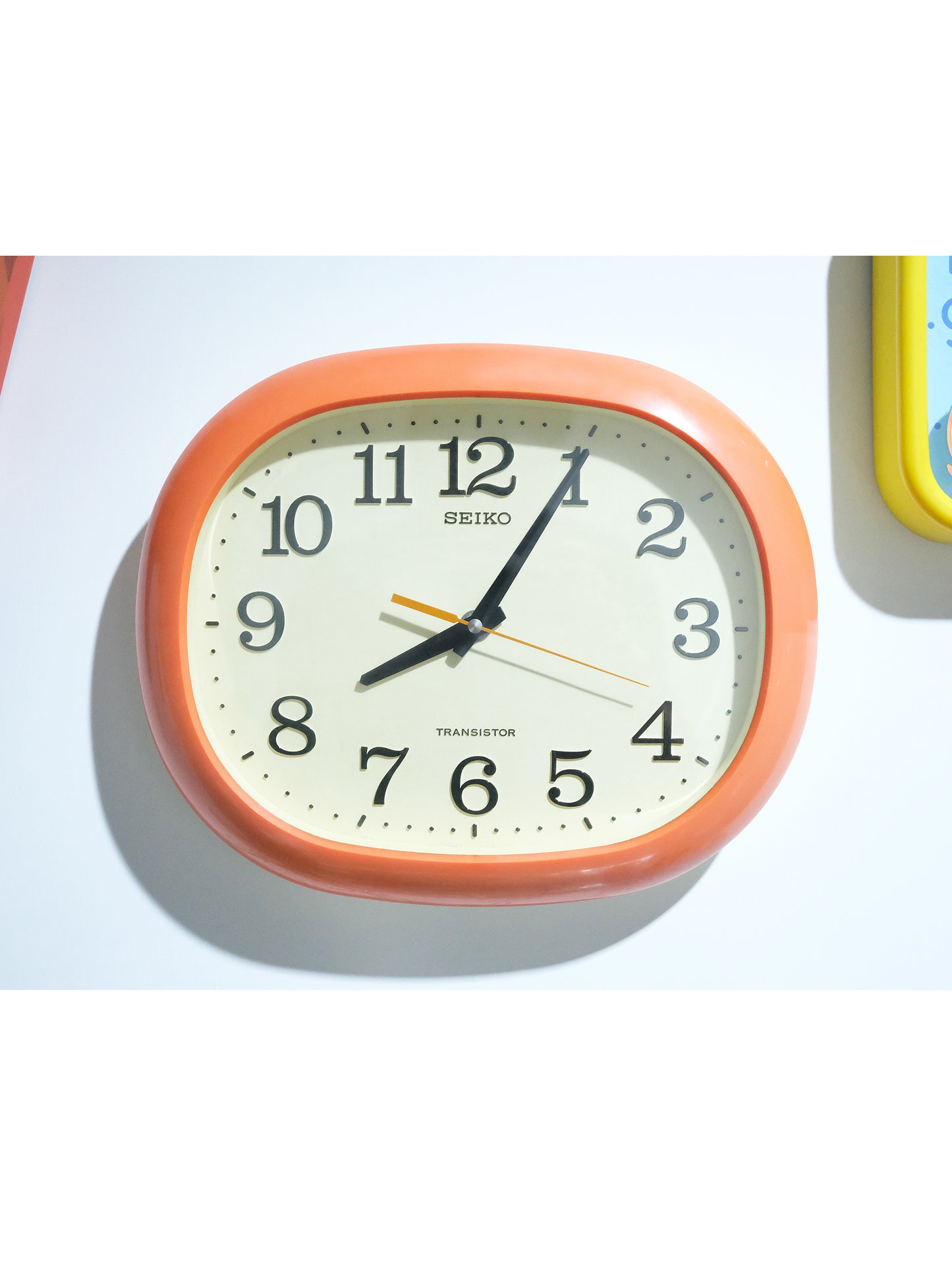 日本制 昭和 70s Seiko 精工 橢圓 掛牆 石英鐘 Quartz Transistor Clock